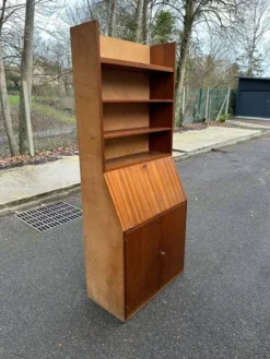Secrétaire scandinave vintage en chêne 1950