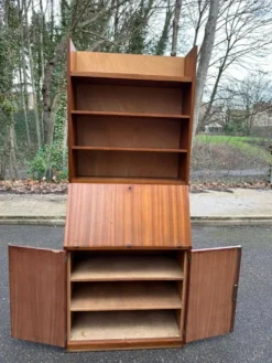 Secrétaire scandinave vintage en chêne 1950