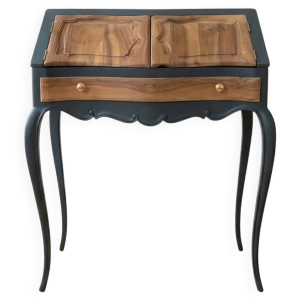 Secrétaire style Louis XV vert fumé