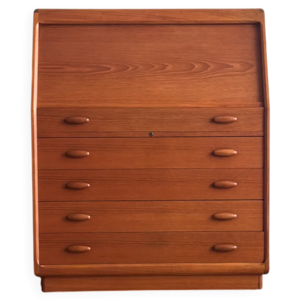 Secrétaire Teak Dyrlund Danemark Mid Century Bureau