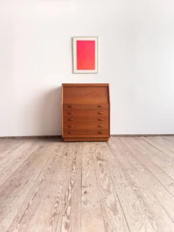 Secrétaire Teak Dyrlund Danemark Mid Century Bureau