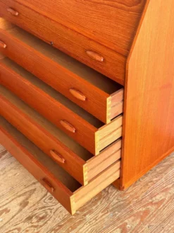 Secrétaire Teak Dyrlund Danemark Mid Century Bureau