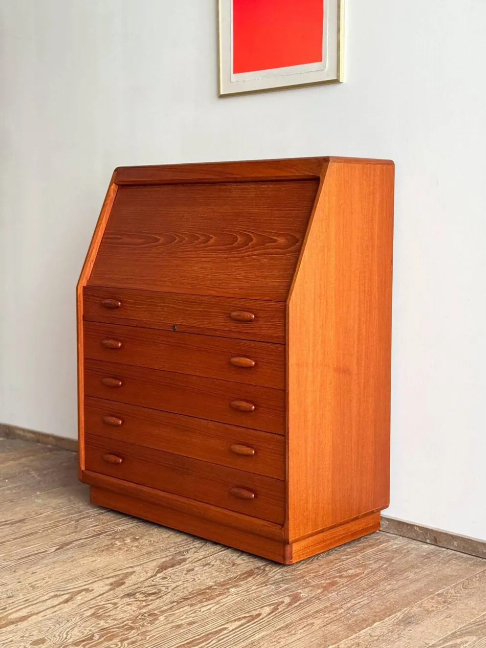 Secrétaire Teak Dyrlund Danemark Mid Century Bureau