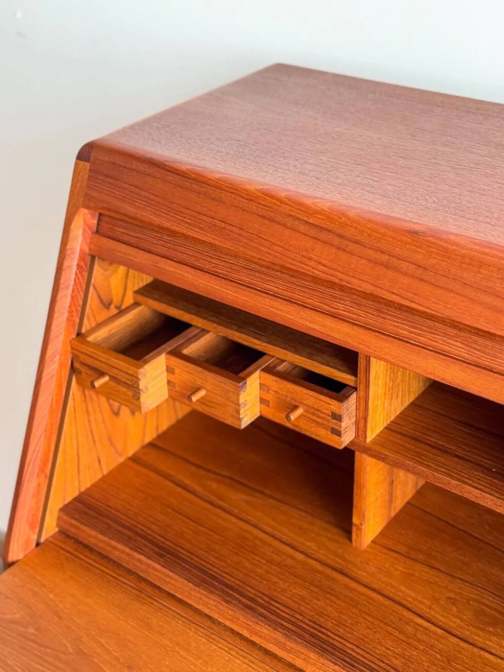 Secrétaire Teak Dyrlund Danemark Mid Century Bureau