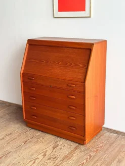 Secrétaire Teak Dyrlund Danemark Mid Century Bureau