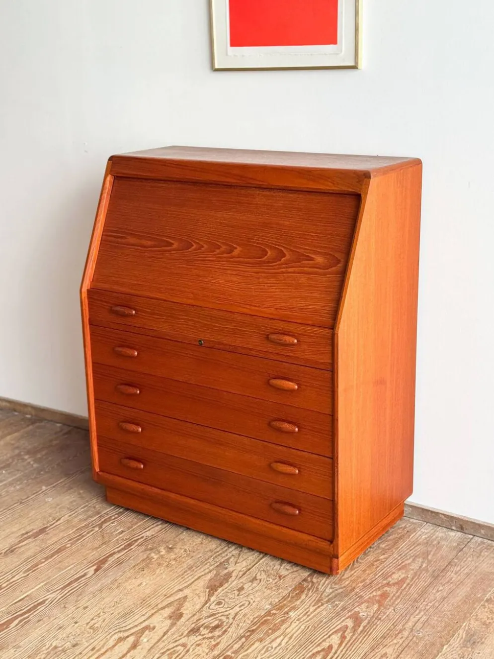 Secrétaire Teak Dyrlund Danemark Mid Century Bureau