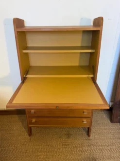 Secrétaire vintage compact placage acajou