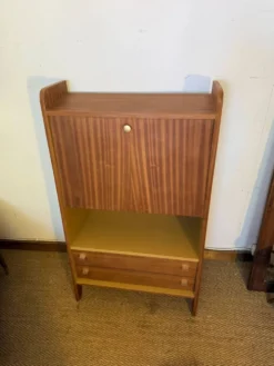 Secrétaire vintage compact placage acajou