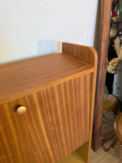 Secrétaire vintage compact placage acajou