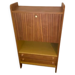 Secrétaire vintage compact placage acajou