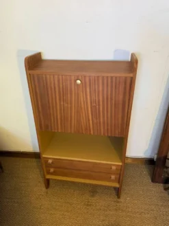 Secrétaire vintage compact placage acajou