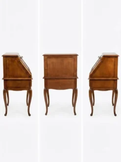 Secrétaire vintage en bois fruitier – Style Louis XV – Avec sa clé