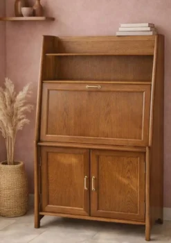 Secrétaire vintage en chêne, 1960