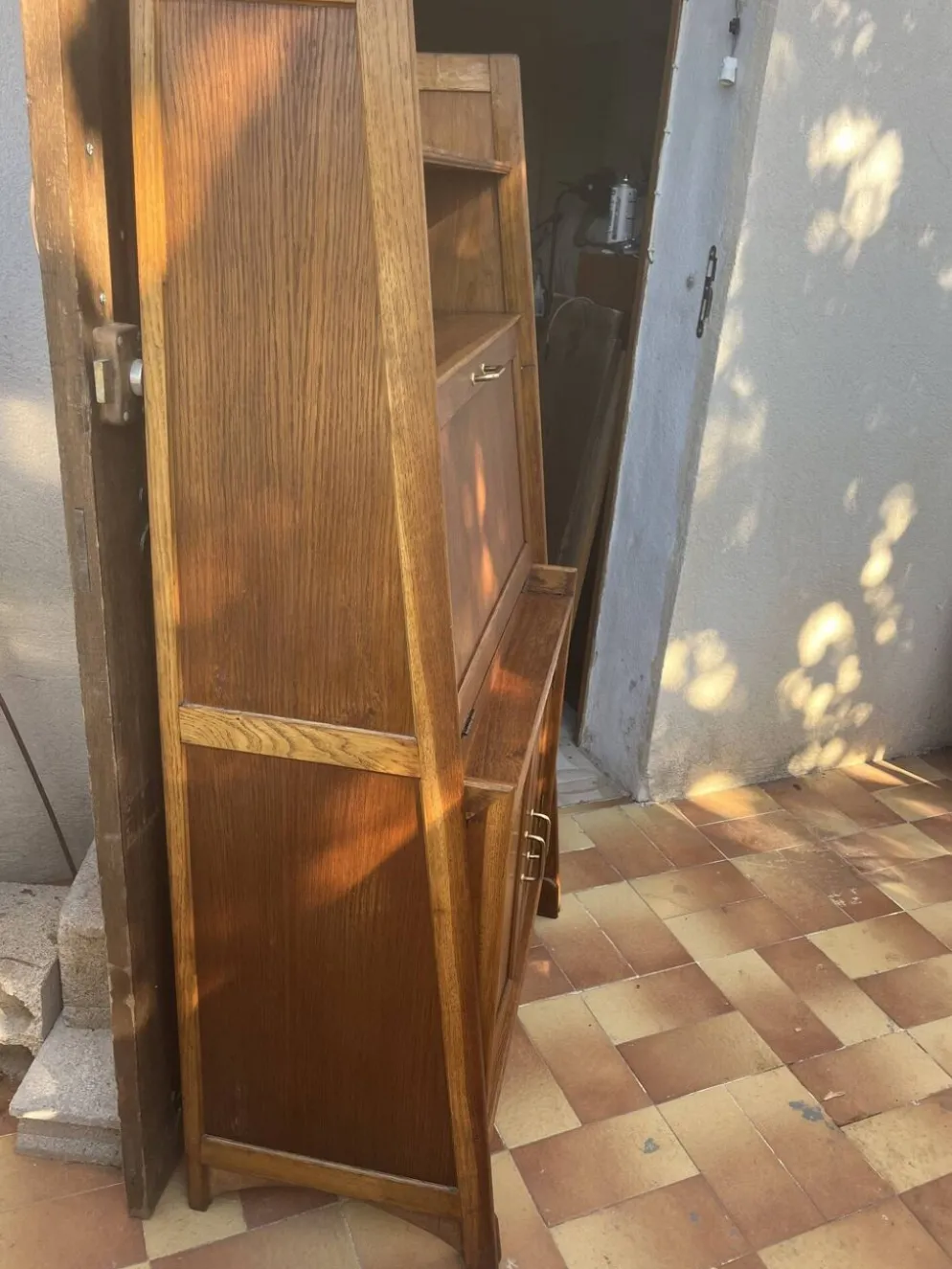 Secrétaire vintage en chêne, 1960