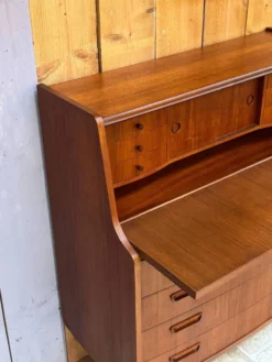 Secrétaire vintage scandinave en teck 