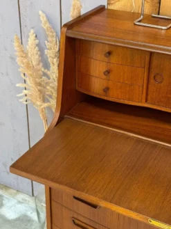 Secrétaire vintage scandinave en teck 