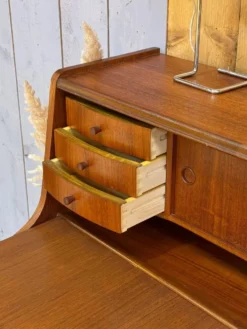 Secrétaire vintage scandinave en teck 