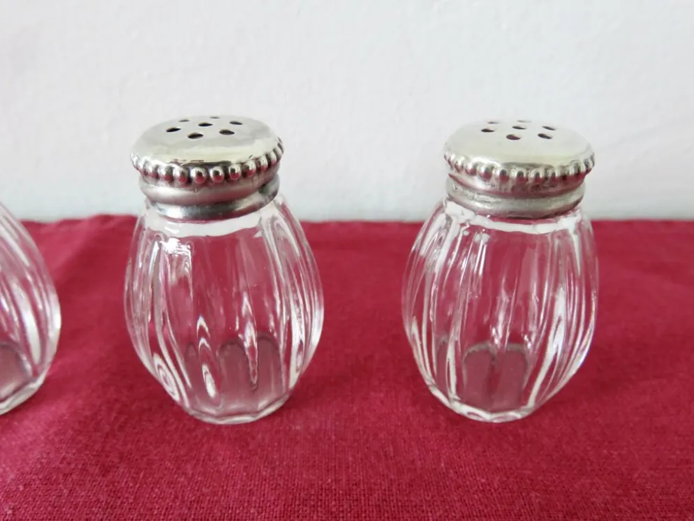 Sel et poivre "CHRISTOFLE" en argent massif dans leur boite d'origine, 1950