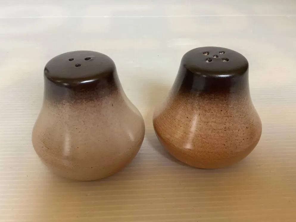 Sel et poivre céramique marron beige