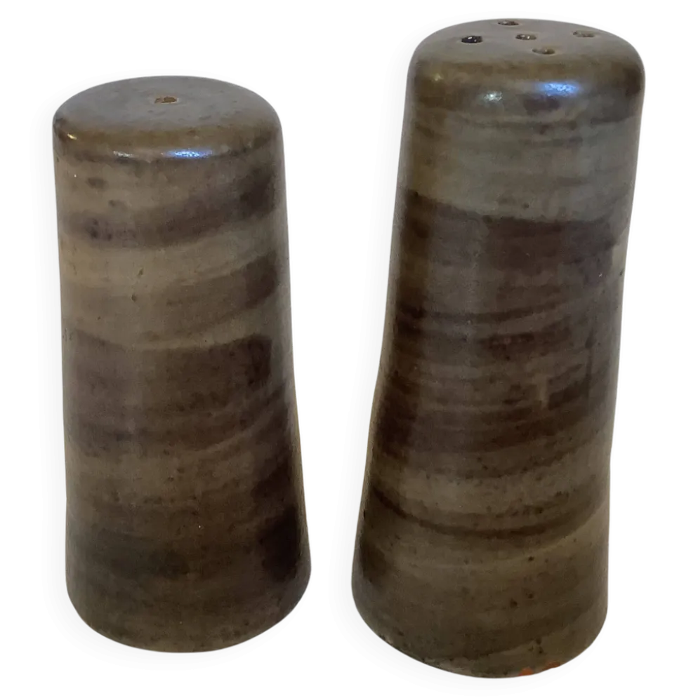 Sel et poivre céramique marron
