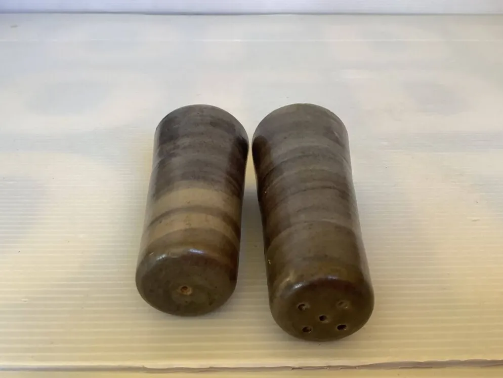 Sel et poivre céramique marron