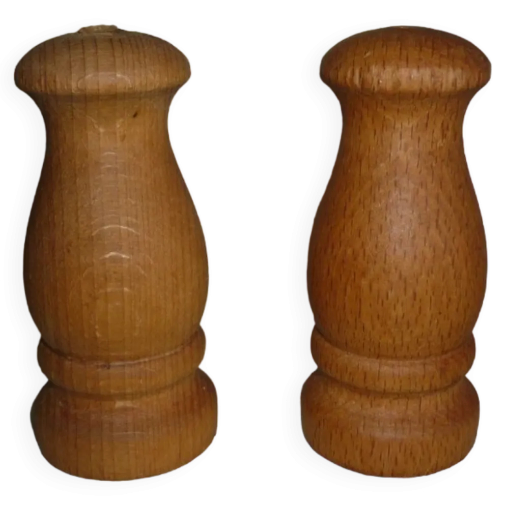 Sel et poivre en bois tourné