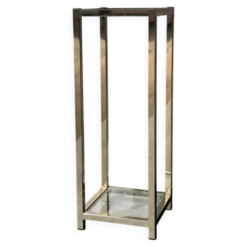 Sellette en métal doré et verre – Années 1970