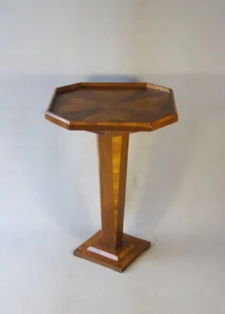 Sellette polygonale avec plateau amovible, Art déco, marquetée 1930