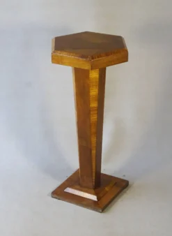 Sellette polygonale avec plateau amovible, Art déco, marquetée 1930