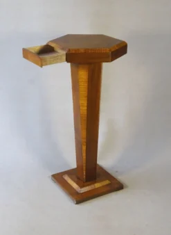Sellette polygonale avec plateau amovible, Art déco, marquetée 1930