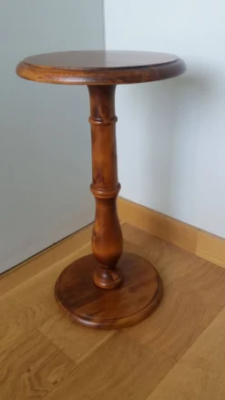 Sellette ronde guéridon en bois massif