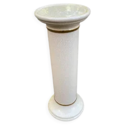 Sellette vintage en céramique craquelée et dorures lampe sur pied vintage