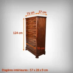 Semainier en Acajou – Fin XIXe