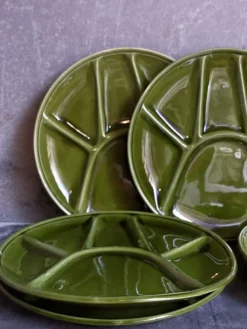 Sept assiettes céramique de niderviller vintages