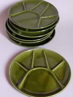 Sept assiettes céramique de niderviller vintages