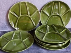 Sept assiettes céramique de niderviller vintages