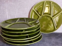 Sept assiettes céramique de niderviller vintages