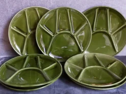 Sept assiettes céramique de niderviller vintages