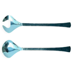 Serveurs à salade vintage en fer forgé, années 1970, ensemble de 2