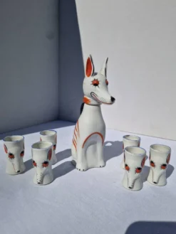 Service A Liqueur En Forme De Chien Style Robj