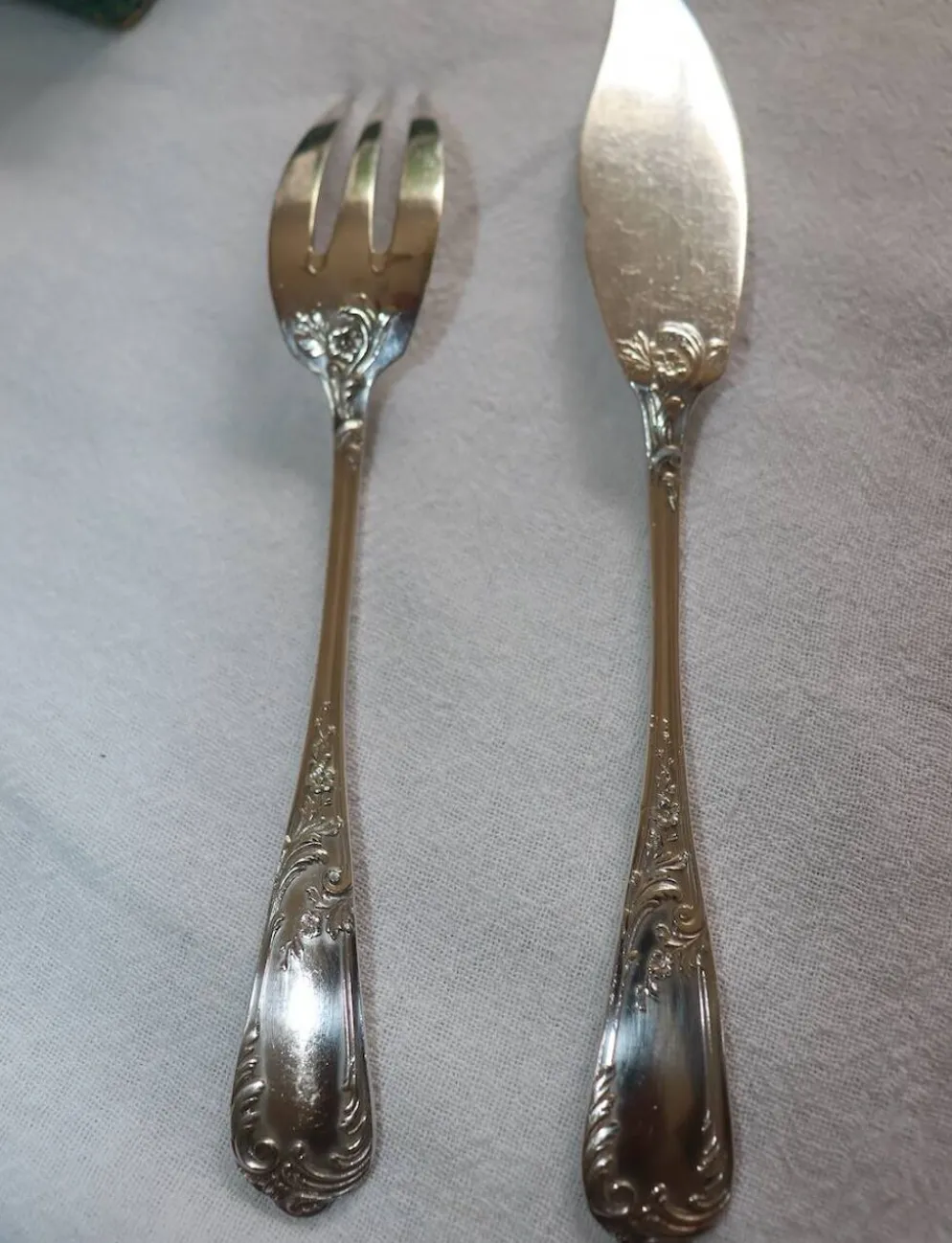 Service à poisson en métal argenté Ravinet d'Enfert