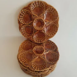 Service 6 assiettes à huitres Sarreguemines