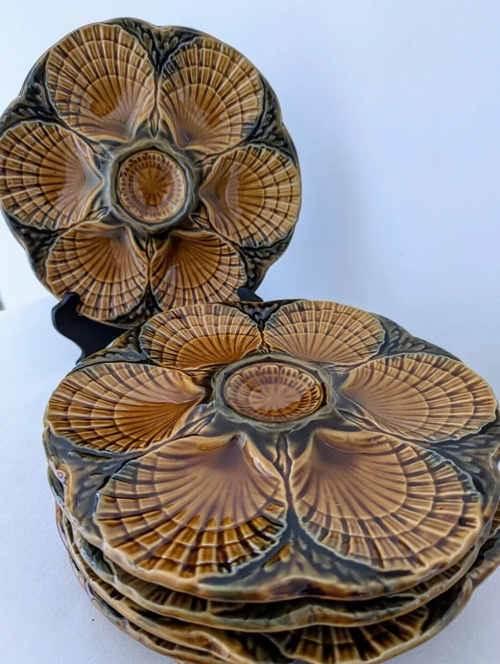 Service 6 assiettes à huîtres Sarreguemines