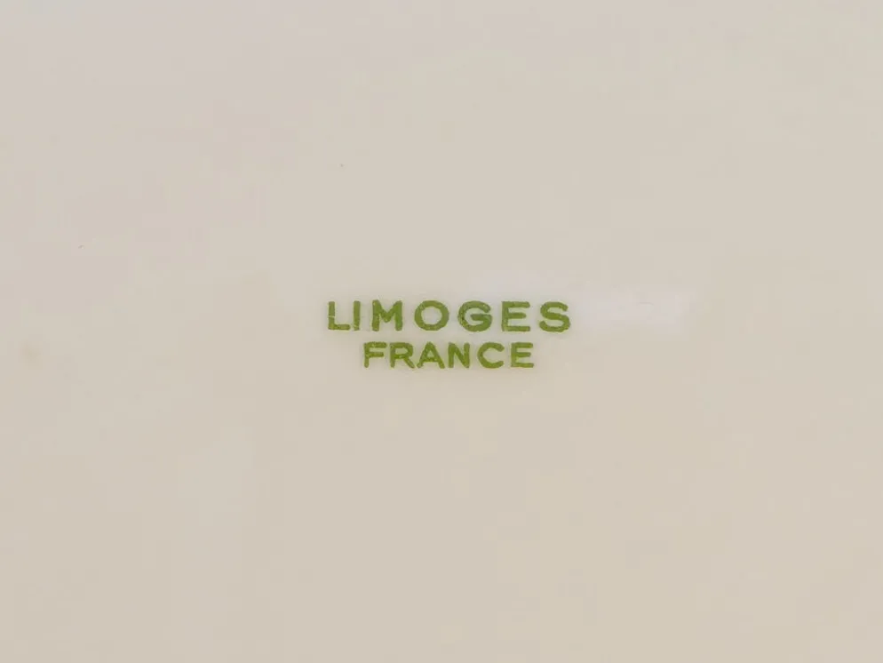 Service a tarte en porcelaine de limoges annees 50