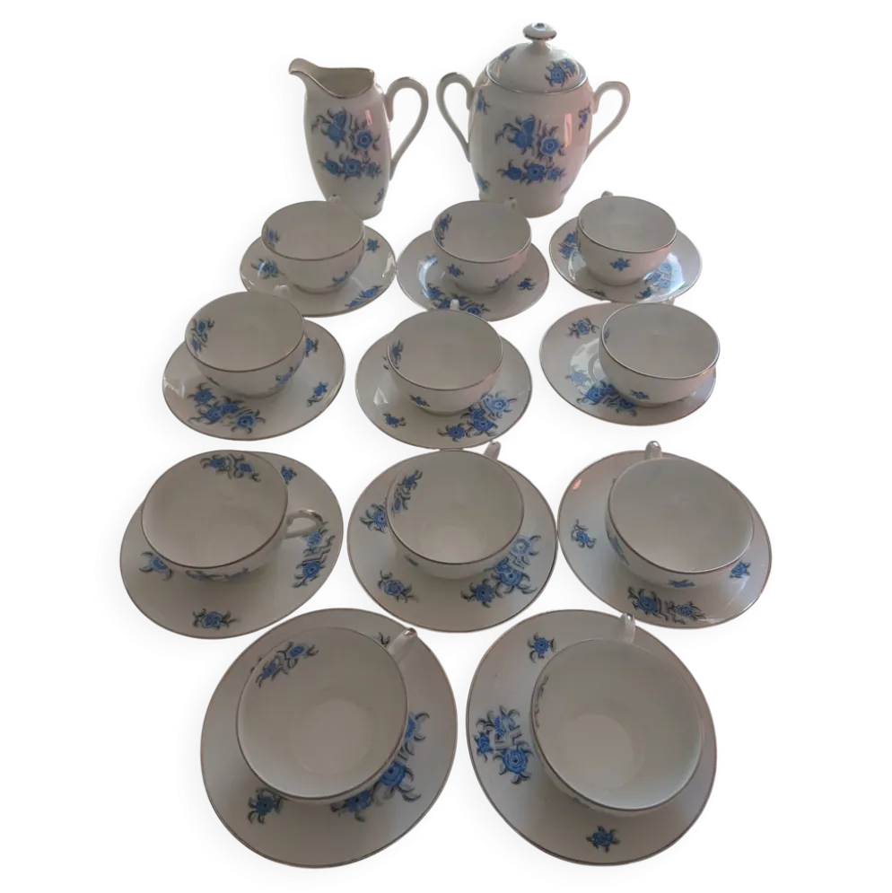 Service à café ancien en porcelaine de Limoges – F. Legrand & Cie