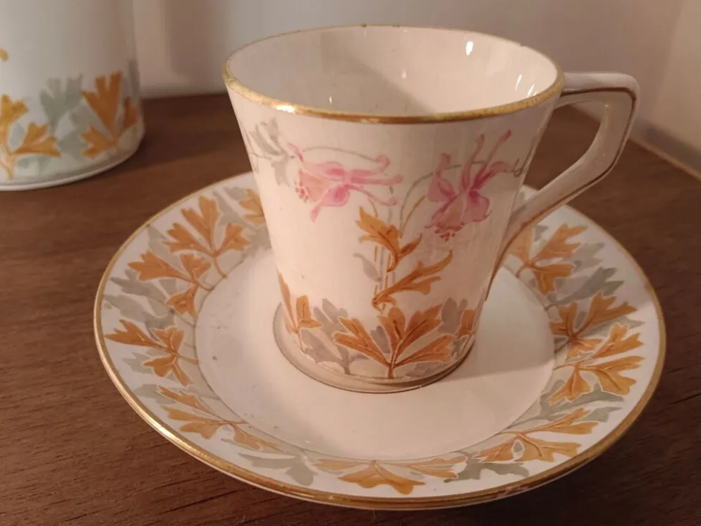 Service à café Art Nouveau en faïence fine de Maastricht (Société Céra