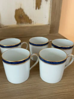 Service à café CH. Field Haviland Limoges - 5 tasses et soucoupes