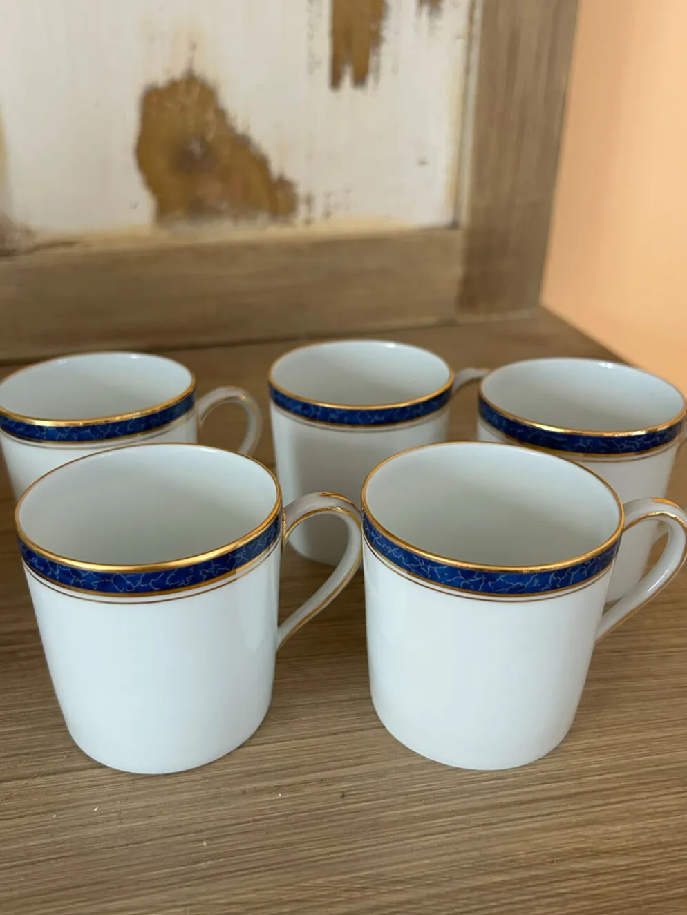 Service à café CH. Field Haviland Limoges - 5 tasses et soucoupes