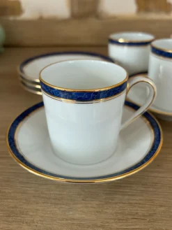 Service à café CH. Field Haviland Limoges - 5 tasses et soucoupes