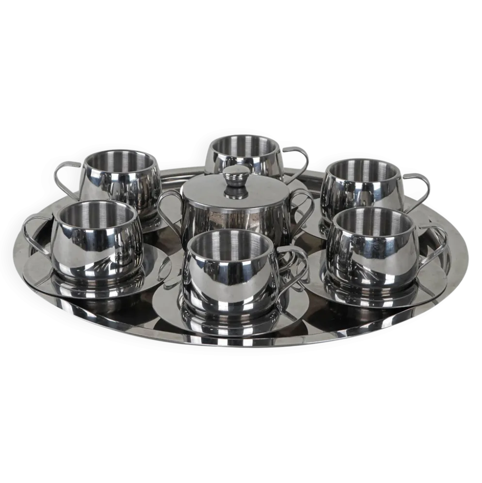 Service à café, design italien, années 1980, fabriqué en Italie